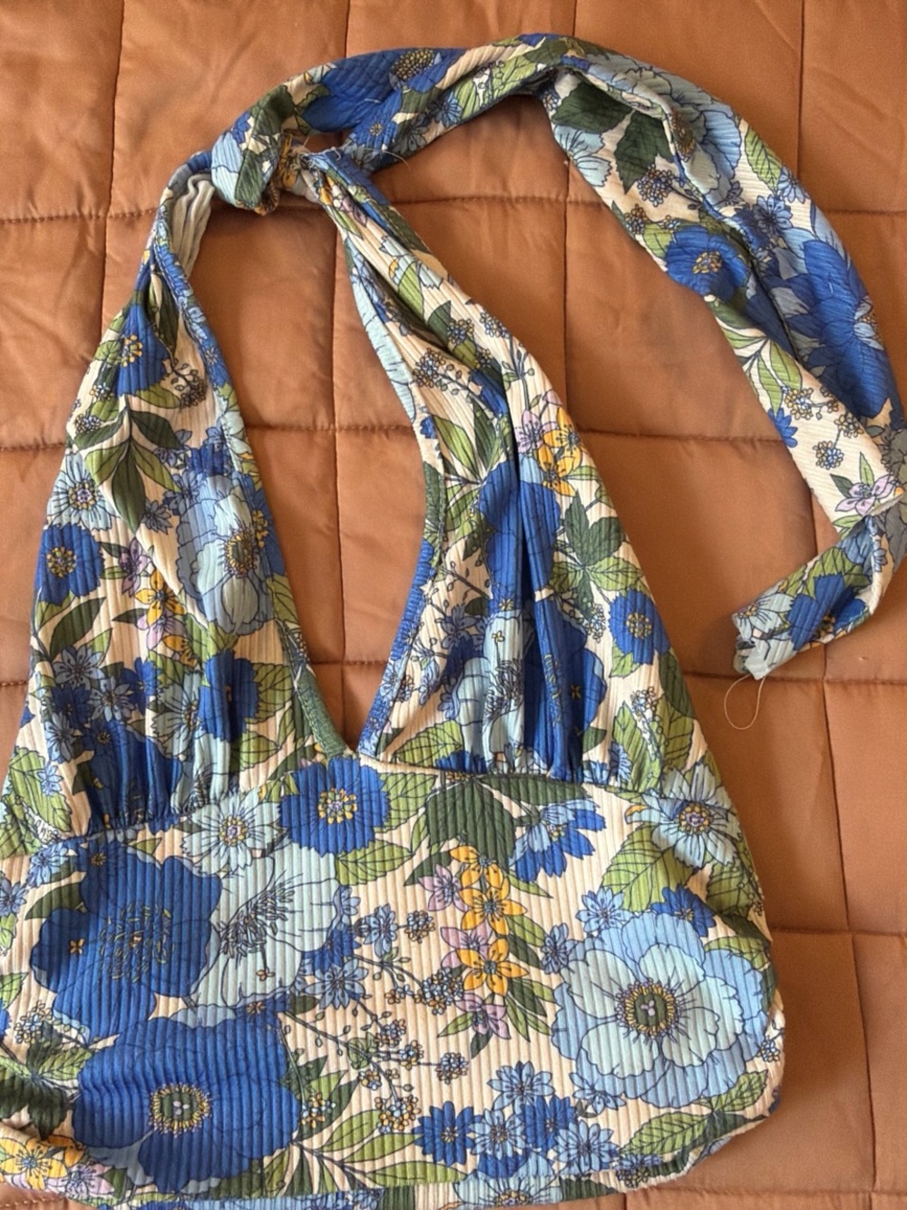 Floral Halter Crop Top